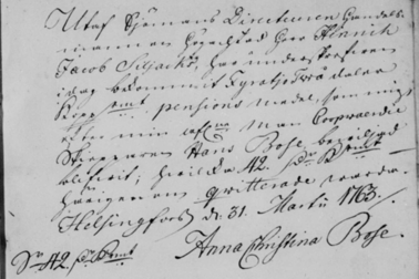 Kuvakaappaus käsin kirjoitetusta ruotsinkielisestä tekstistä.