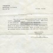 Invitation letter to a volunteer in the role of messenger for the Olympic Games. Photograph: Sports Museum of Finland  