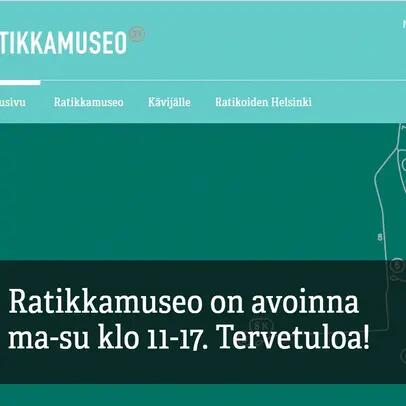 Kuva ratikkamuseon etusivusta
