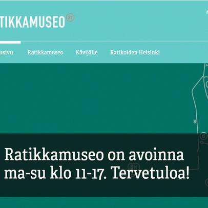Kuva ratikkamuseon etusivusta