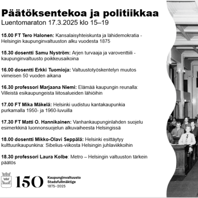 luentotilaisuuden ohjelma