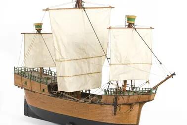 Miniatyrmodell av ett segelfartyg