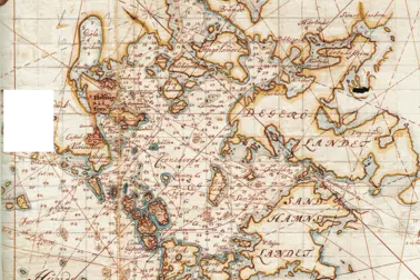 Kartta Uudenmaan saaristosta vuodelta 1749