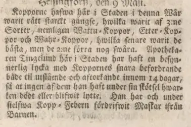 Skärmdumpning av en tidningssida i frakturastil.