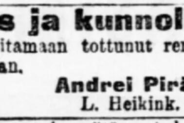 Lyhyt työpaikkailmoitus.