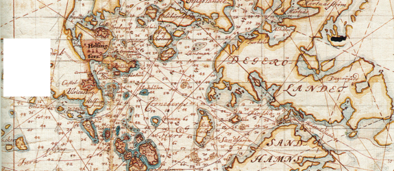 En karta över Nylands skärgård från år 1749