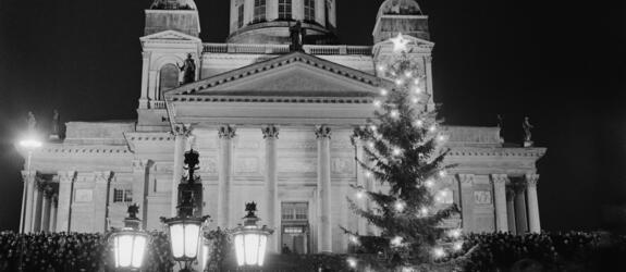 Joulukuusi Senaatintorilla vuonna 1957