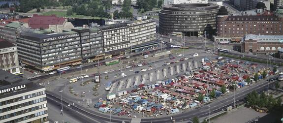 Ilmakuva Hakaniementorin alueesta vuodelta 1973.