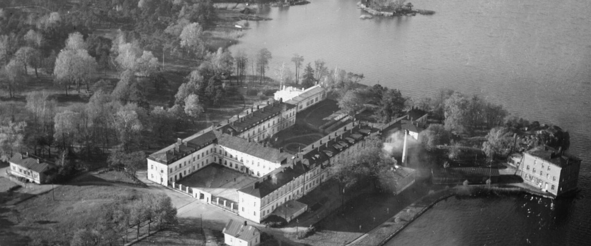 Ilmakuva Lapinlahden sairaalan alueesta.