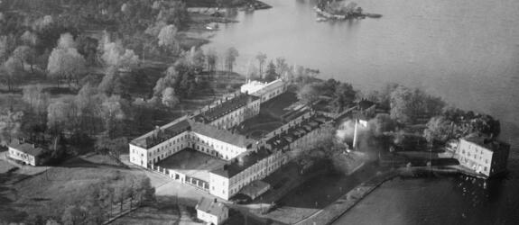 Flygbild över Lappvikens sjukhusområde