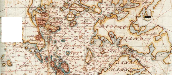 Kartta Uudenmaan saaristosta vuodelta 1749
