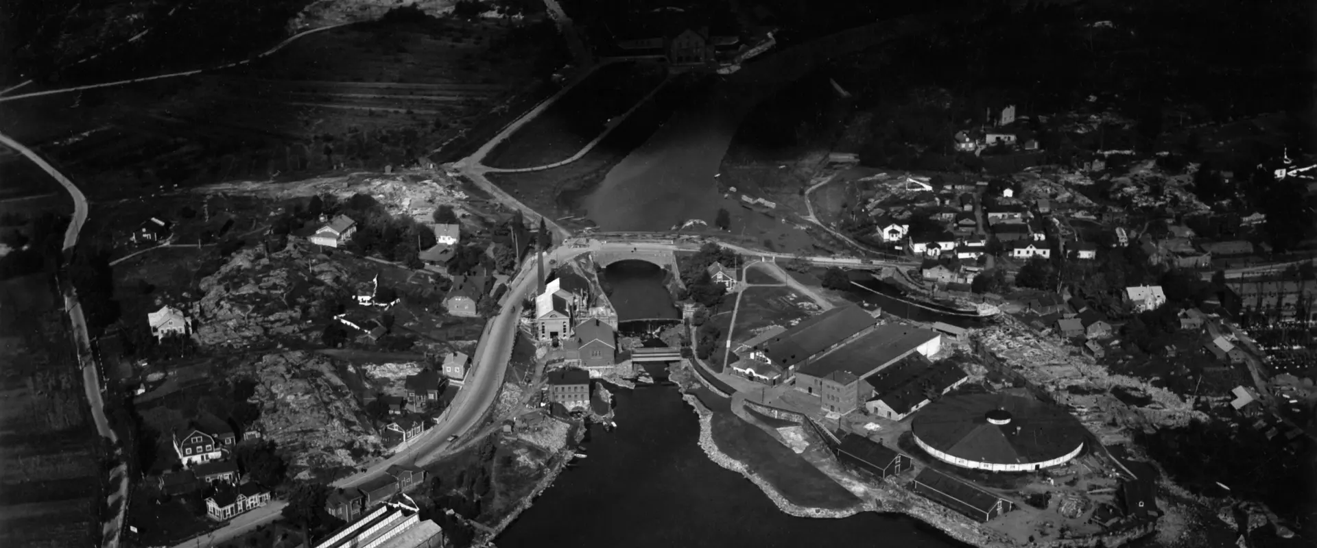 Ilmakuva Vanhastakaupungista Helsingistä noin vuonna 1930