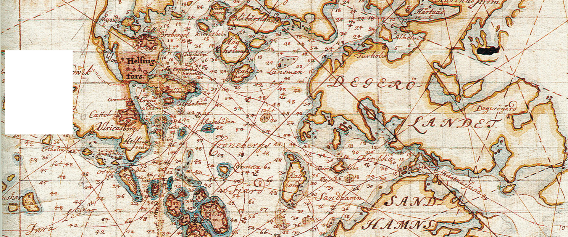 Kartta Uudenmaan saaristosta vuodelta 1749