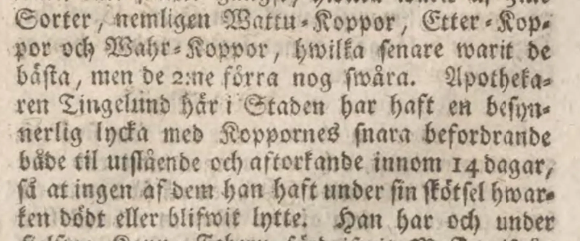 Skärmdumpning av en tidningssida i frakturastil.