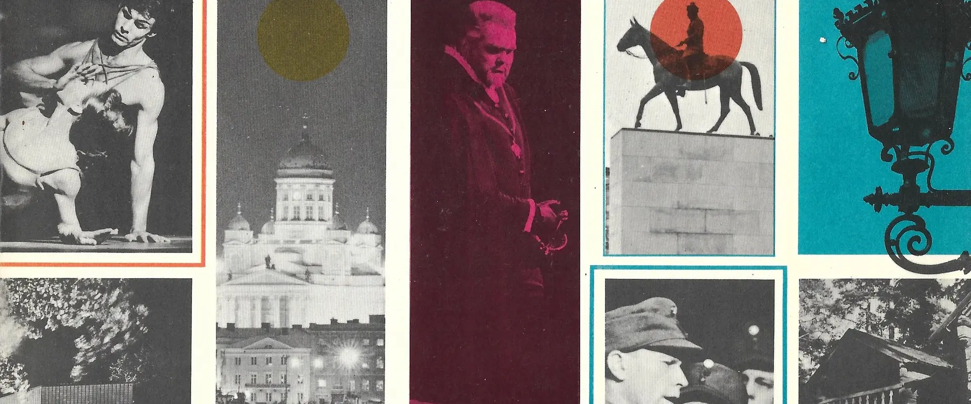 The cover of the publication features pictures of Helsinki and the text ‘HELSINGIN JUHLAVIIKOT HELSINGFORS FESTSPEL HELSINKI FESTIVAL HELSINKI-FESTWOCHEN 1.–30.5.1968.’