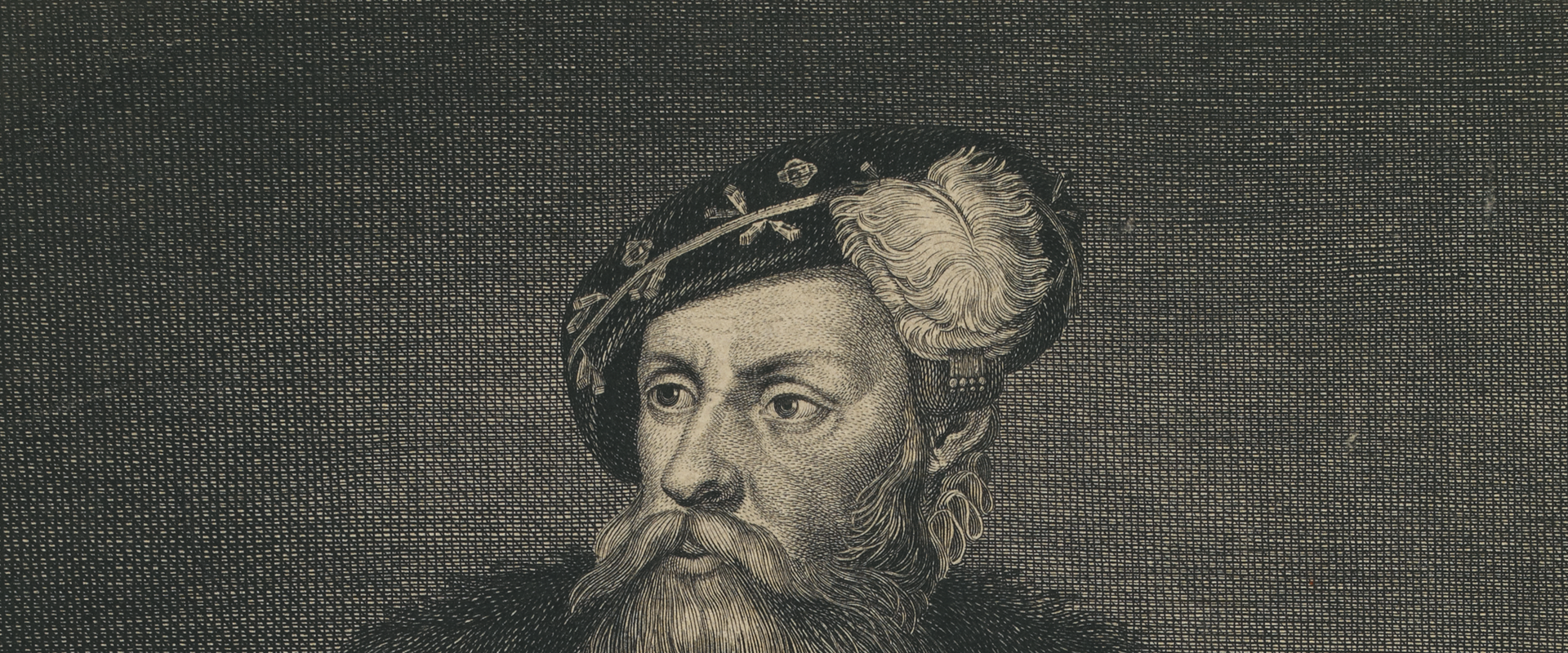 Kuparikaiverrustekniikalla valmistettu piirros Ruotsin kuningas Kustaa I Vaasasta vuodelta 1768.