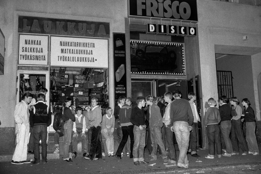 Frisco Discon sisäänkäynti Iso Roobertinkadulla vuonna 1978.  Kuvaaja: Helsingin kaupunginmuseo / Harri Ahola