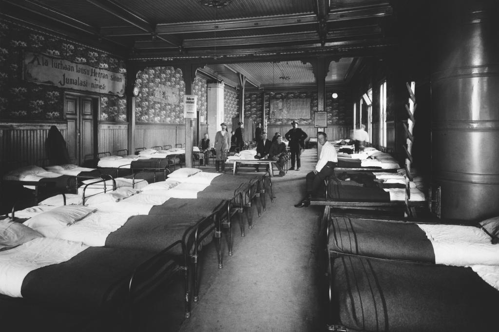 Pelastusarmeijan yömaja miehille vuonna 1928. Kuvaaja: Eric Sundström / Helsingin kaupunginmuseo
