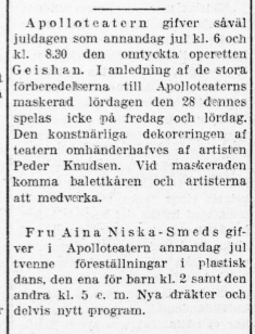 En kort tidningsnotis. 