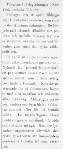 En tidningsnotis.