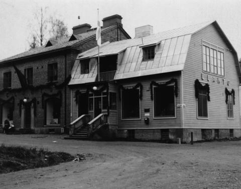 Baggböles Elanto år 1977. Ännu på 1980-talet var detta Baggböles kärna, och Elantohuset hade inte nämnvärt förändrats. 