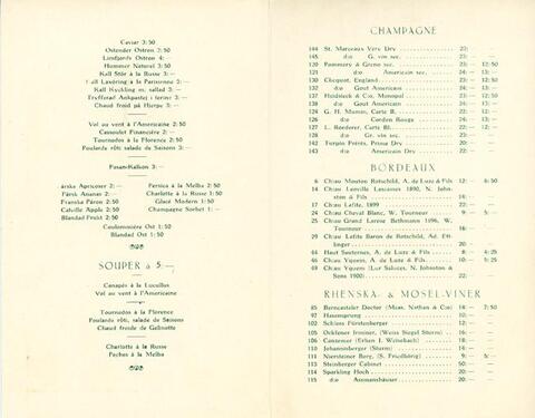 Ranskankielinen ruokalista