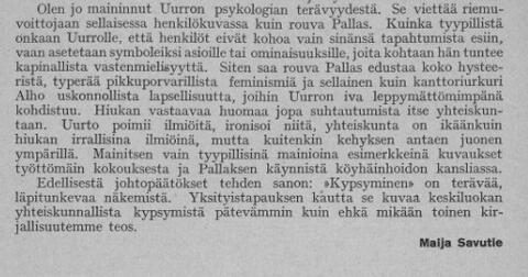 Ote kirja-arvostelusta