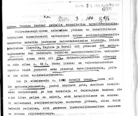 Tekstissä todetaan kaupungin hotellipaikkojen vähentyneen huolestuttavasti.