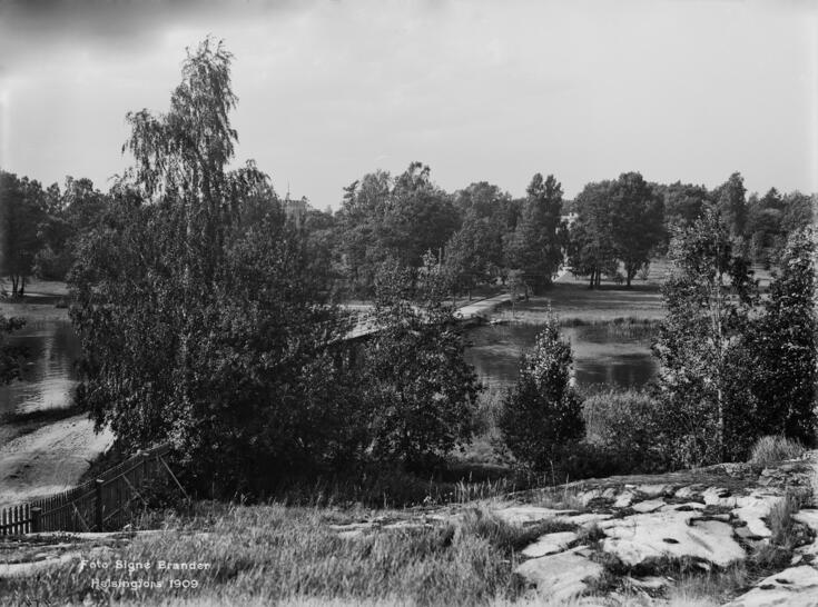 Munksnäs gård. En väg från Mejlans över Lill-Hoplax.