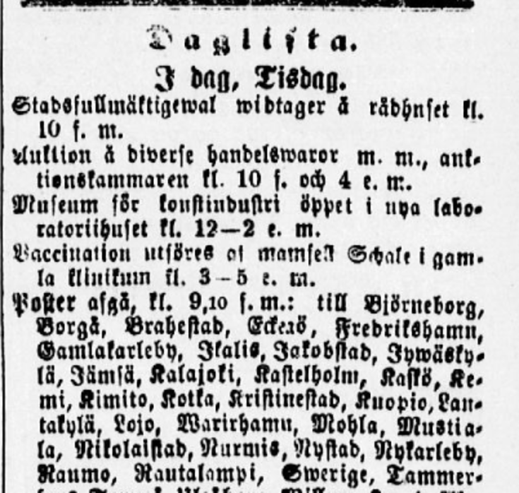 Tidningsklipp med frakturastil.