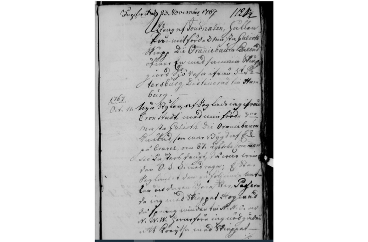 1700-luvun käsialalla kirjoitettu asiakirja