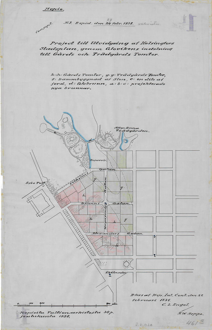 Kartassa näkyy Kluuvin alueelle suunniteltu kaavoitus