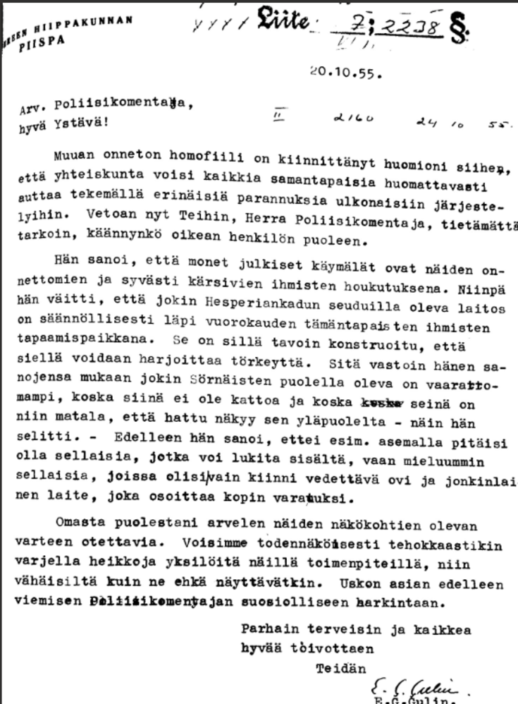 Ett maskinskrivet brev