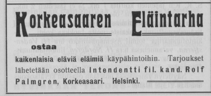 Ilmoitus lehden kannessa