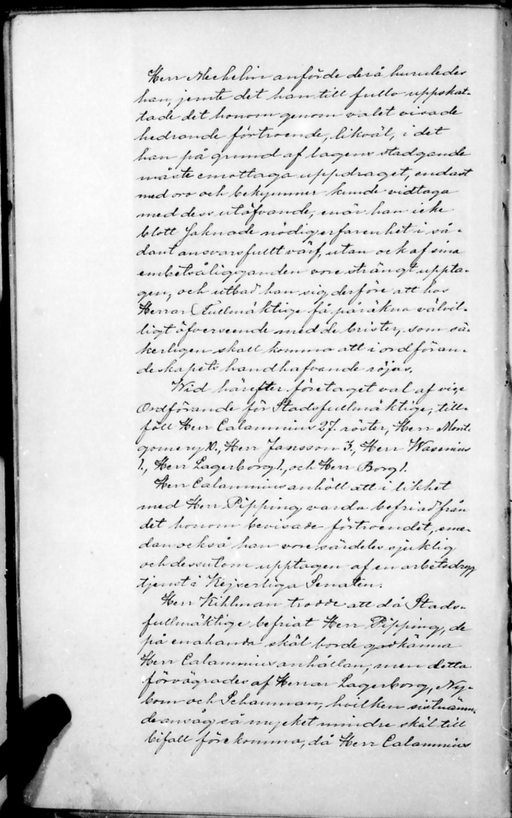 käsinkirjoitettu tekstisivu