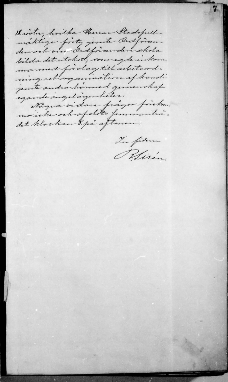 käsinkirjoitettu tekstisivu