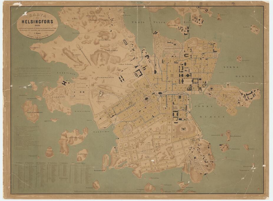 Helsingfors stadsplan 1866 