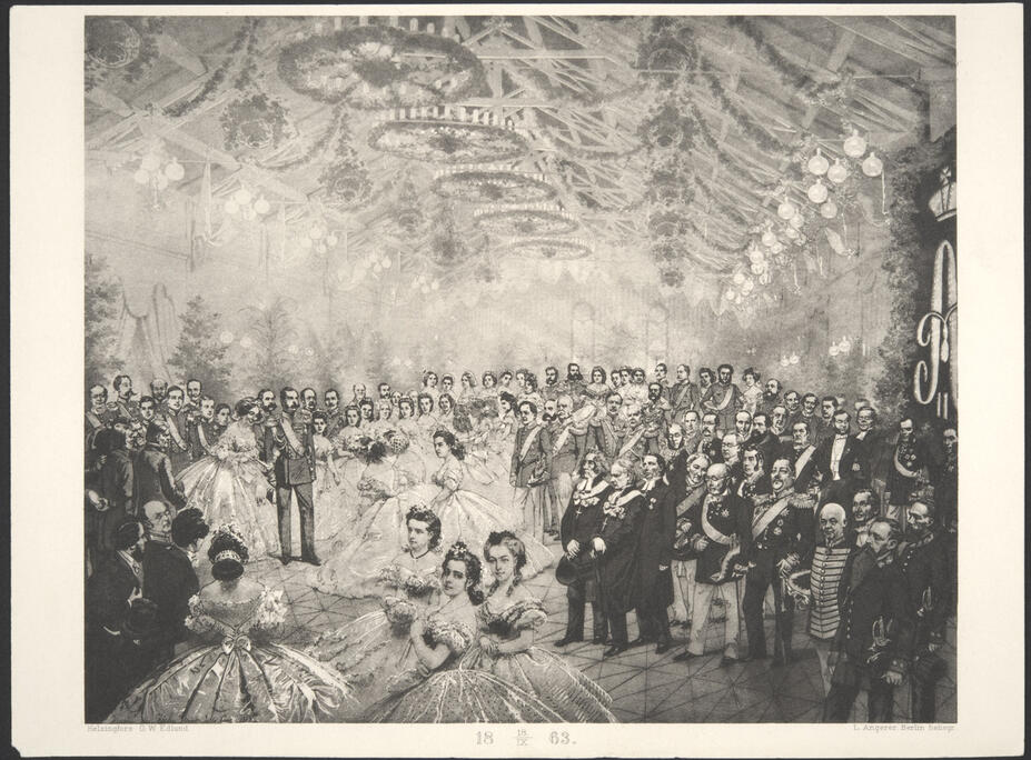 Lantdagsbal på järnvägsstationen