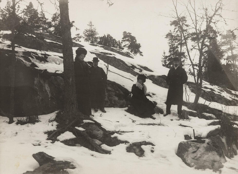 Grundare och deras makar utomhus