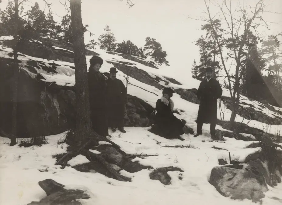 Grundare och deras makar utomhus