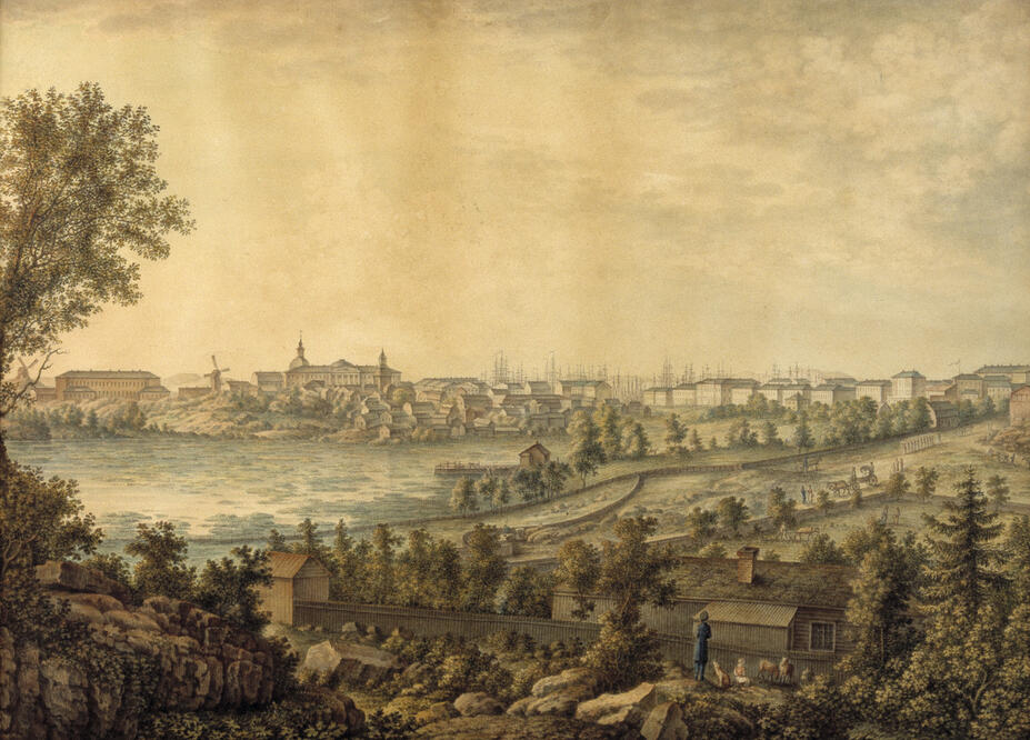 Helsinki nähtynä Kluuvinlahden yli