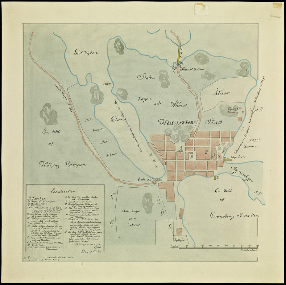 General-Tull-Arrende-Societens Svenska Tullatlas N:o 32, Helsingfors, 1746