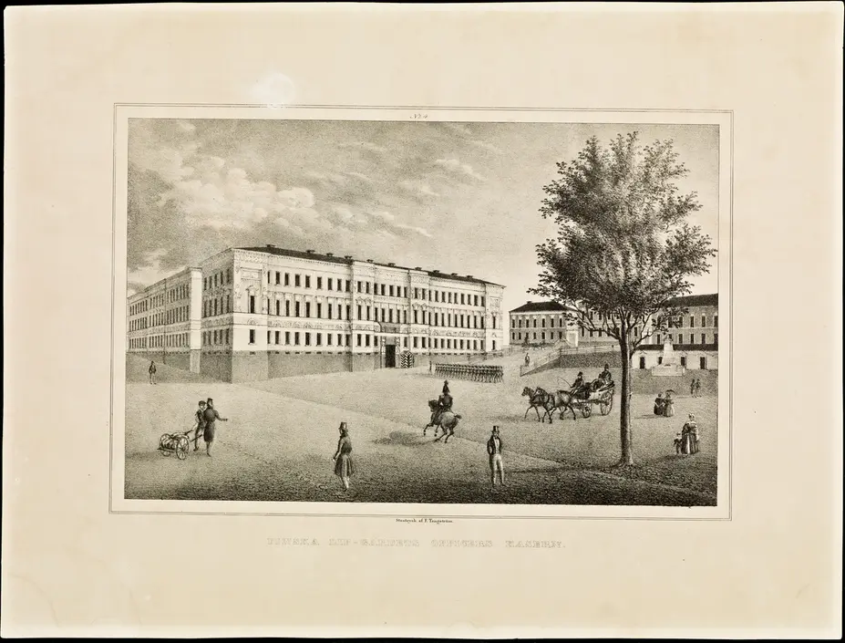 Kaartinkasarmi ja Kasarmitori 1837