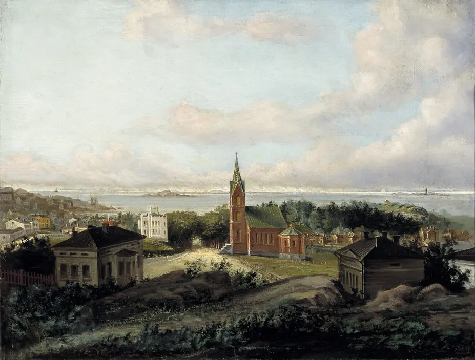 Sankt Henriks kyrka, målning 1874