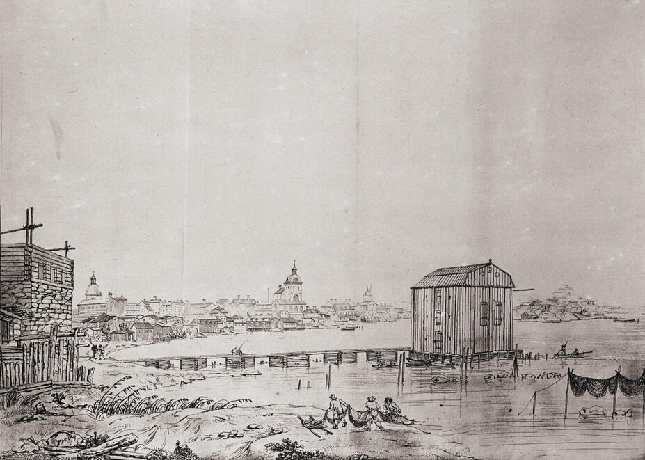 Helsinki Eteläsatamasta nähtynä