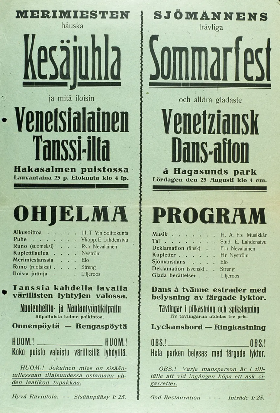 Program för sjömännens sommarfest