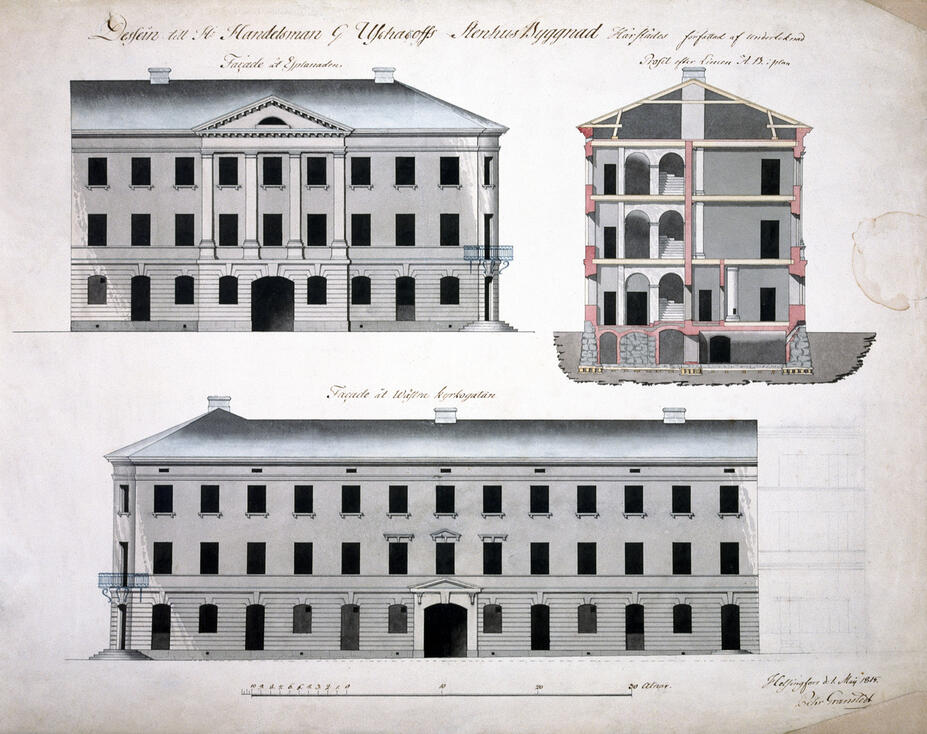 Uschakoffska husets ritning