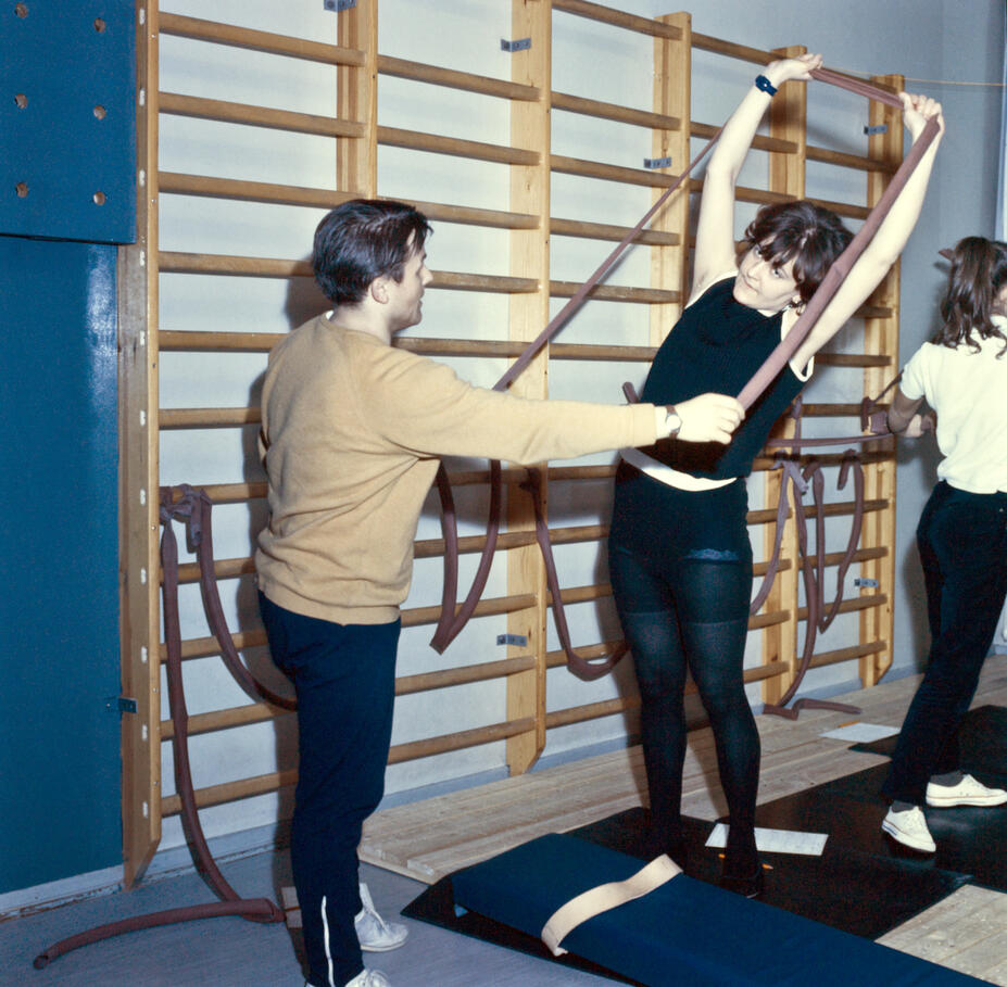 Kuntovoimistelua Stadionin tiloissa