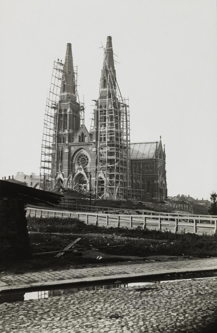 Johanneskyrkan under konstruktion 1890