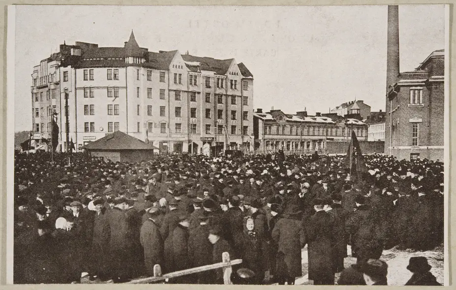 Hagnäs torg, minnesstund för de stupade 
